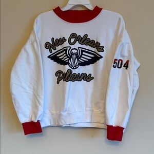 VINTAGE STYLE New Orleans Pelicans 504 Custom Crewneck Sweatshirt Sz Small
